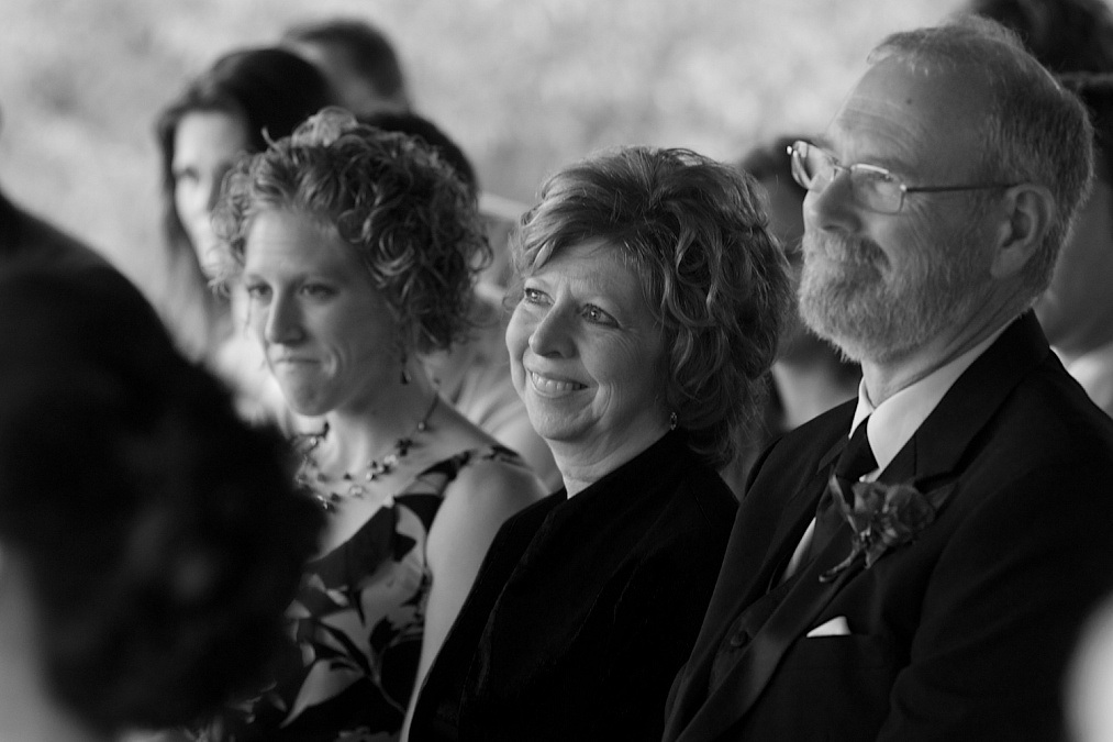 The fall wedding ceremony takes place at F.W. Kent Park in Johnson County, Iowa.