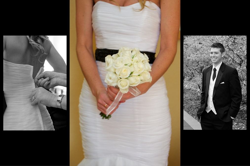 Sarah and Alex before their wedding at the Marriott in Coralville.